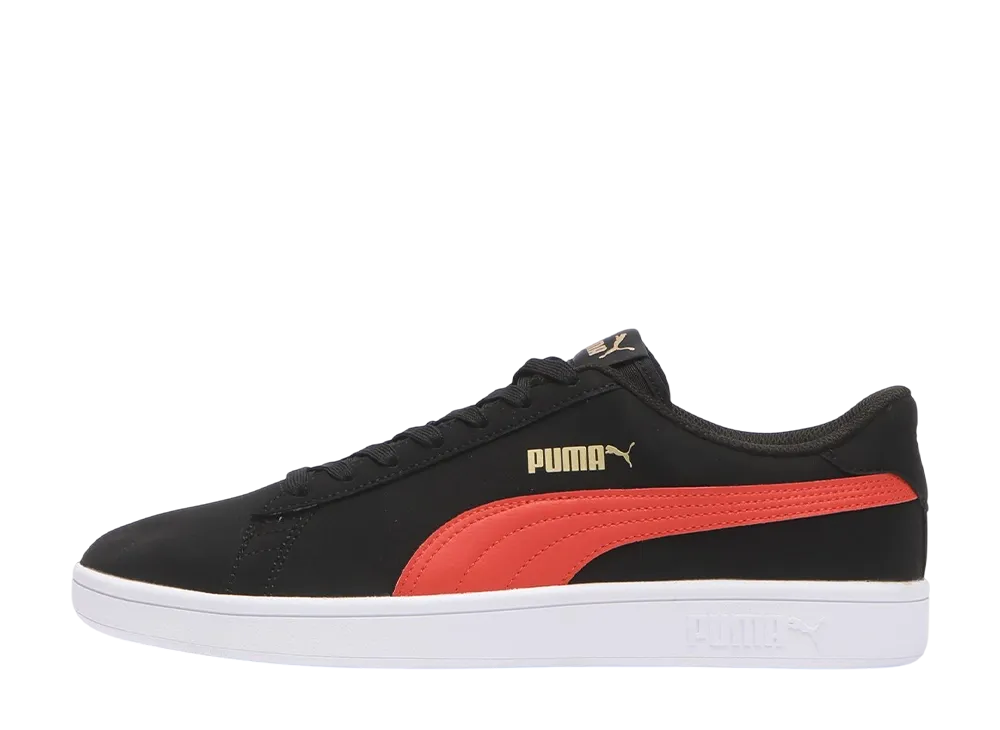 プーマ スマッシュ V2 SS ワイド "ブラック/レッド"