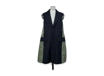 sacai Suiting Vest "Navy/Khaki"