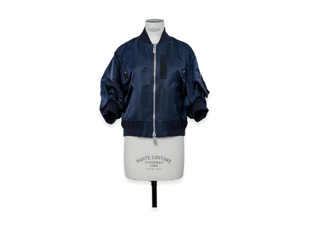 sacai ブルゾン　S ネイビー SACAI | NYLON TWILL KNIT BLOUSON