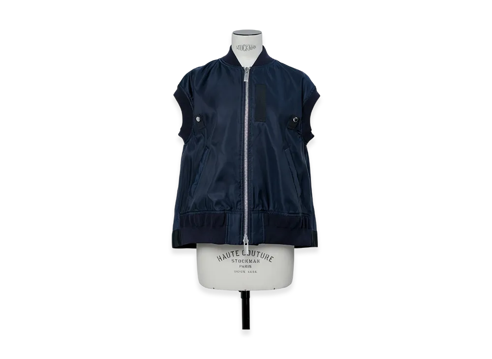 ⭐︎ぽん⭐︎超美品Sacai⭐︎今季Nylon Twill Vestオリーブ ⭐︎超美