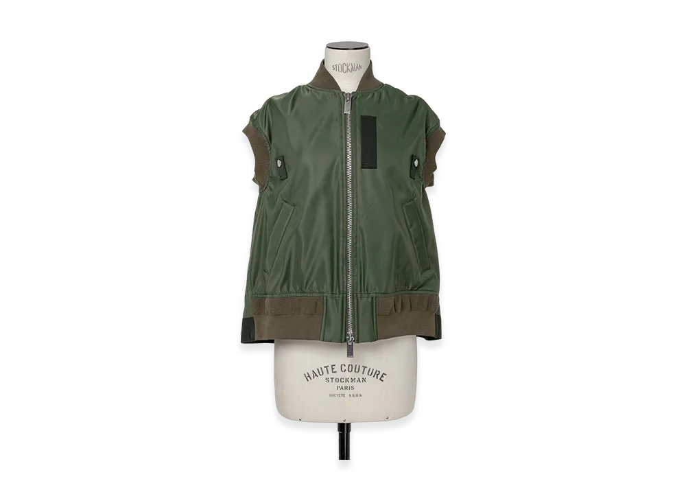 sacai Nylon Twill Vest "Khaki"