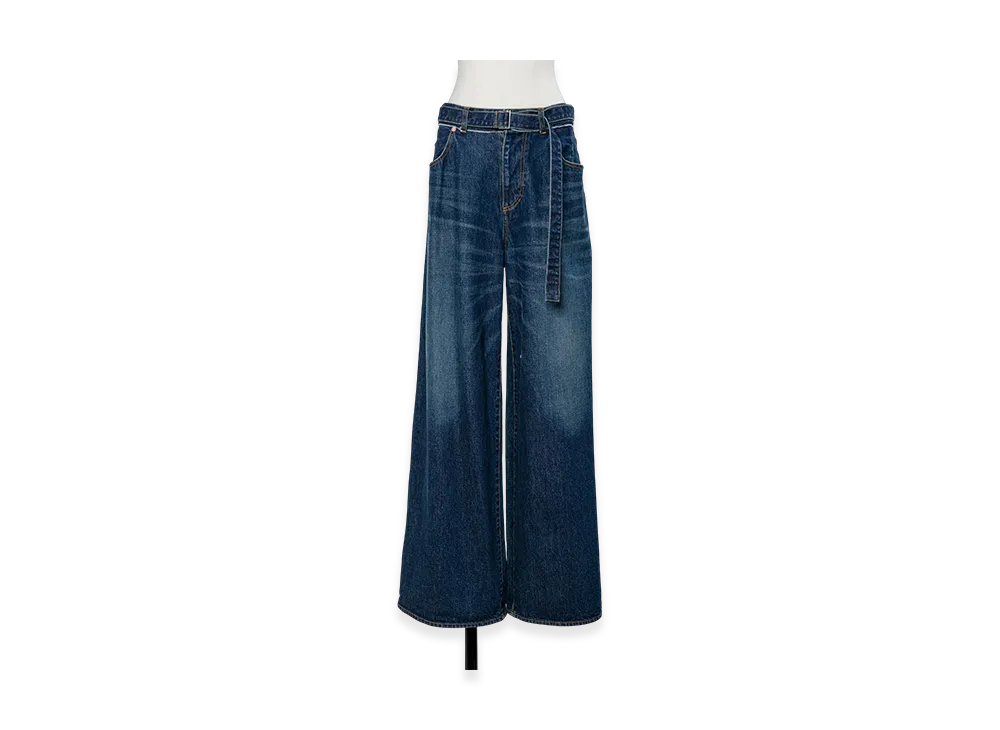 sacai Wide Denim Pants "Blue"