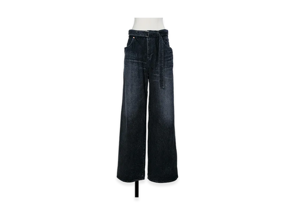 sacai Wide Denim Pants "Black"
