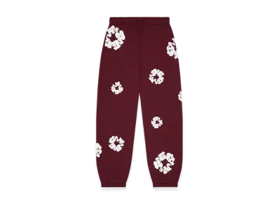DENIM TEARS Cotton Wreath Sweatpants "Burgundy"