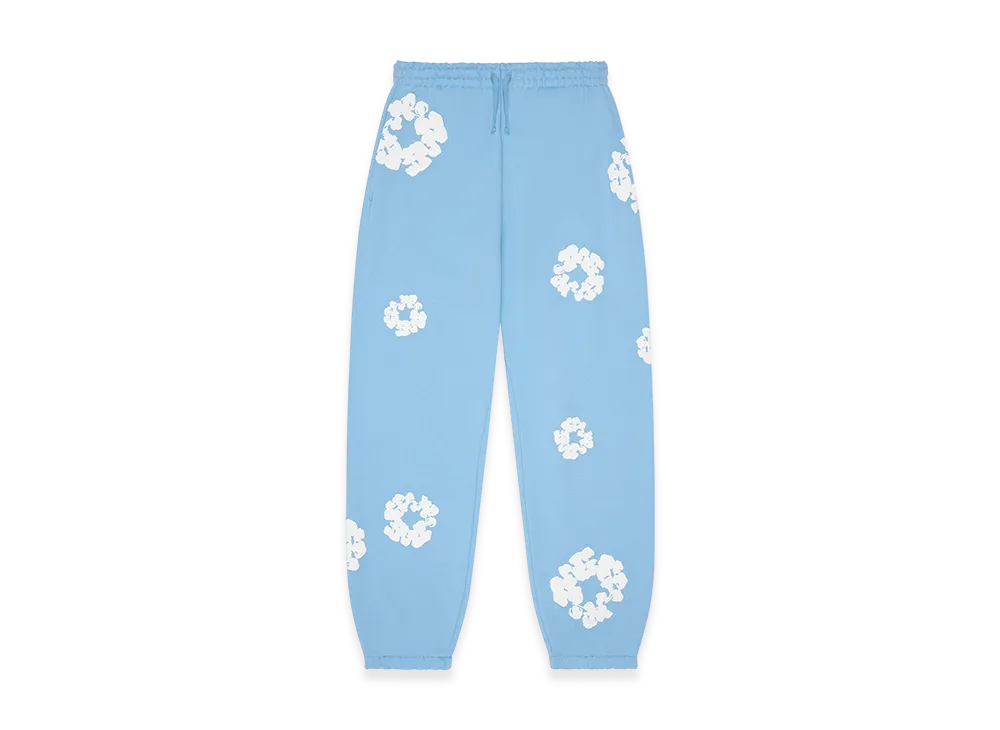 DENIM TEARS Cotton Wreath Sweatpants "Light Blue"
