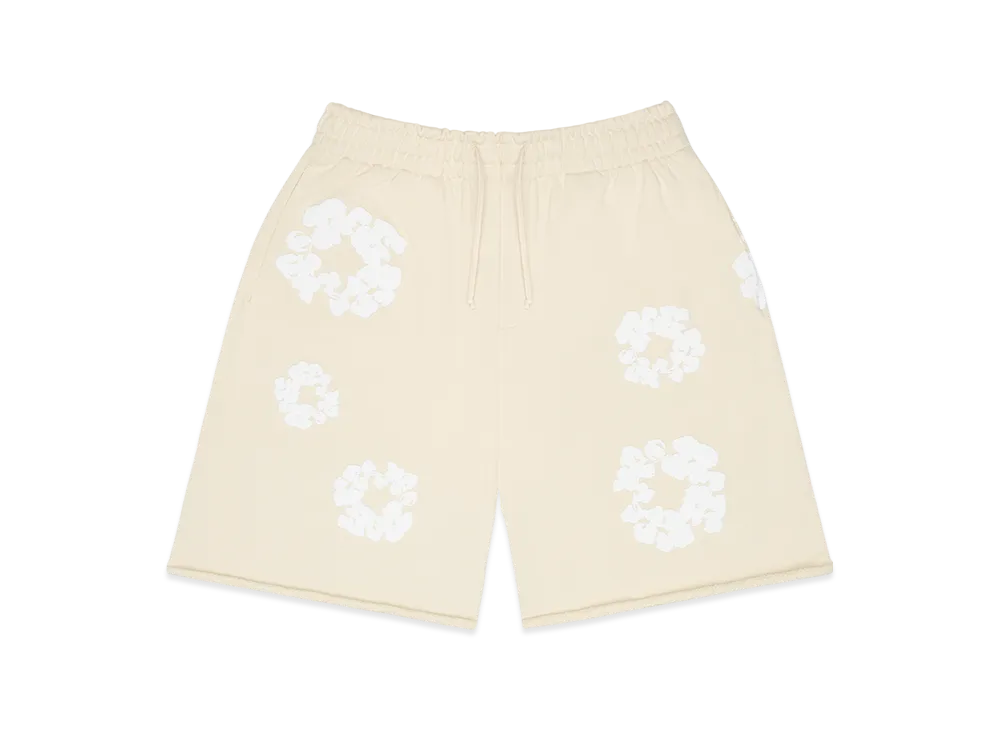 DENIM TEARS Cotton Wreath Sweatshorts "Oatmeal"