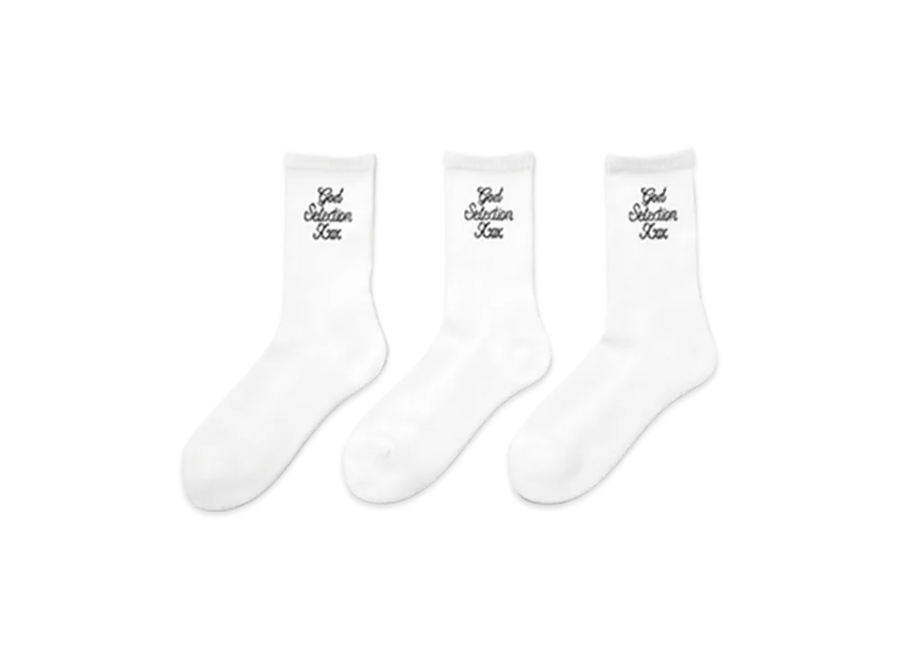 GOD SELECTION XXX Socks GX-A26-SO-01 "White"