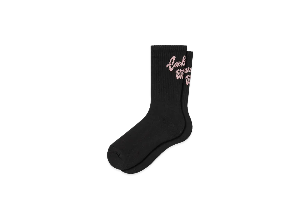 Carhartt WIP Chedda Socks "Black/Glassy Pink"