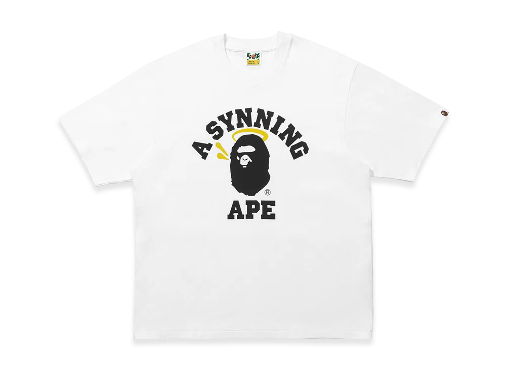 A BATHING APE x Spotify x SYNA World by Central Cee College Relaxed Fit Tee "White"