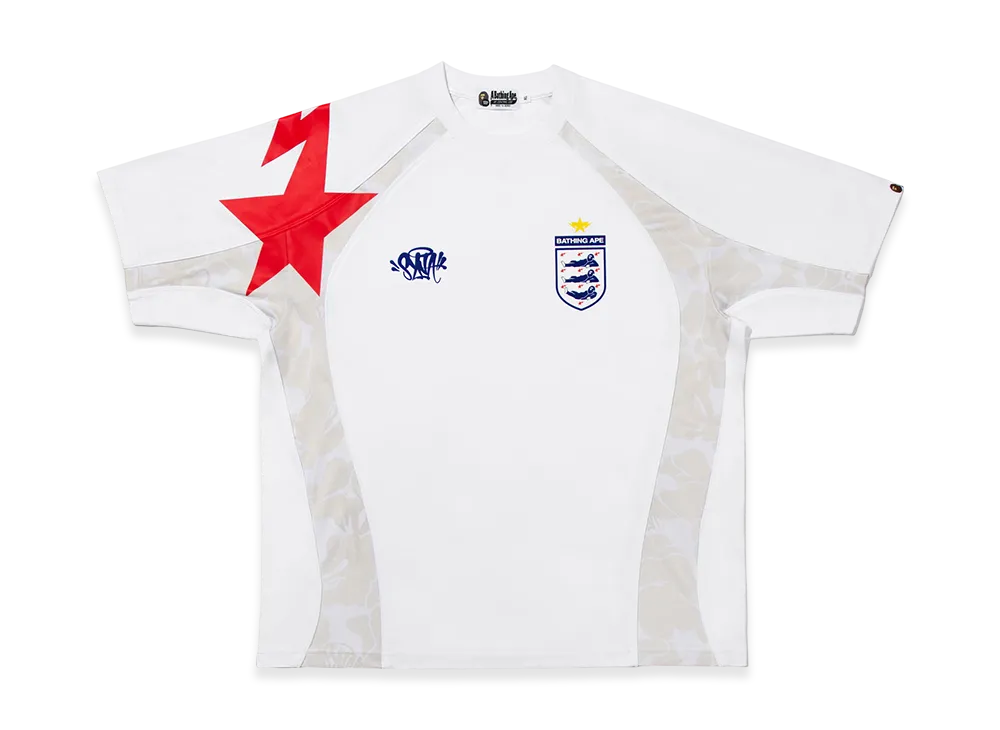 A BATHING APE x Spotify x SYNA World by Central Cee Relaxed Fit Football Jersey "White"