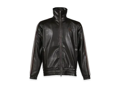 NEEDLES x NUBIAN Track Jacket - Synthetic Leather (Exclusive) "Dark Brown"