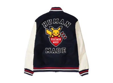 HUMAN MADE x Pokemon Made Varsity Jacket (Pikachu) "Navy"