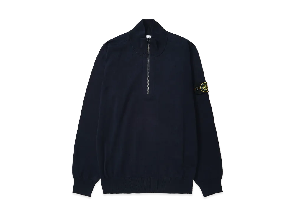 Stone Island Half-Zip Knit 5100063 Soft Organic Cotton "Navyblue"