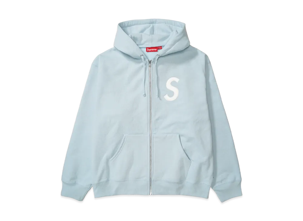 Supreme S Logo Zip Up Hooded Sweatshirt (25FW) "Light Blue"