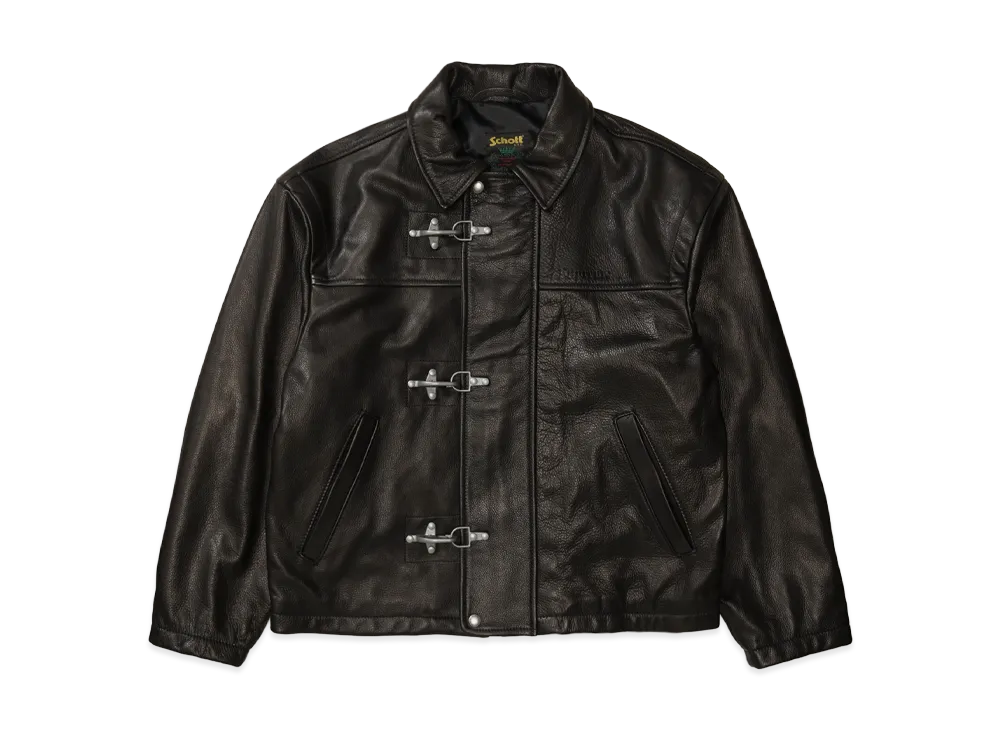 Supreme x Schott Leather Clip Jacket "Black"