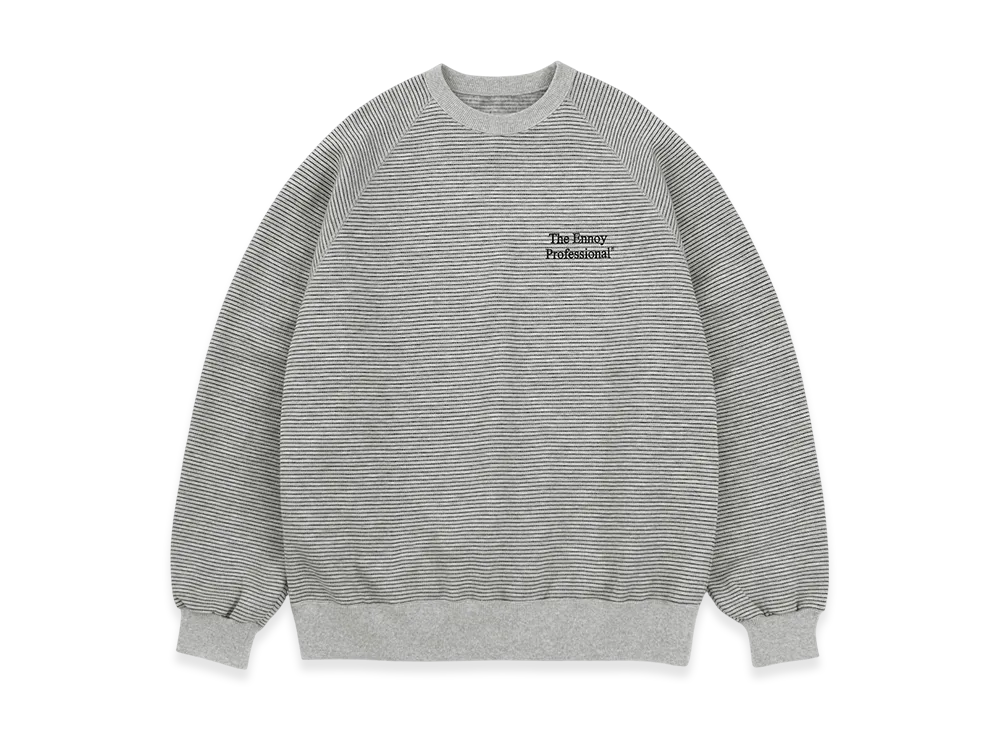 ENNOY Border Crew Neck Sweat "Gray"