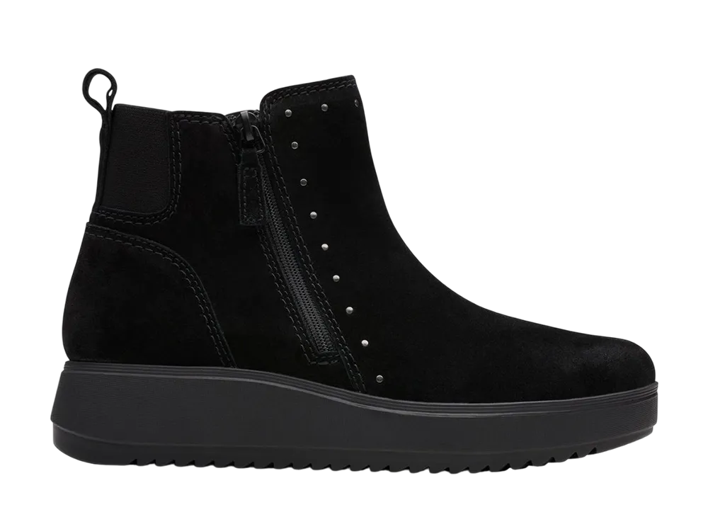 Clarks Women's Zylah Willow "Black Suede"