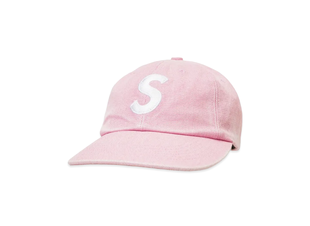 Supreme Pigment Coated Canvas S Logo 6-Panel "Pink"