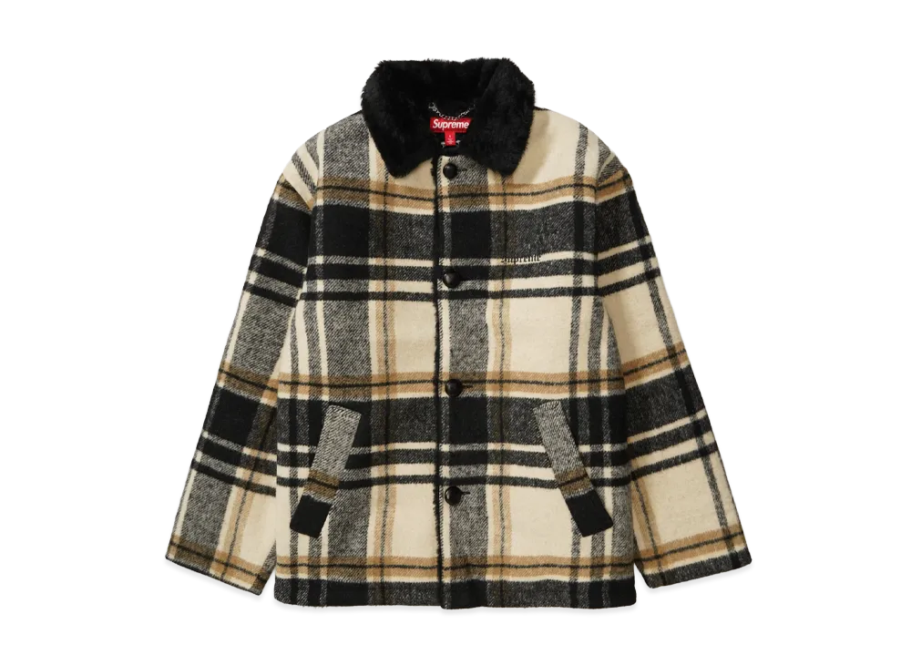 Supreme Plaid Car Coat "Cream"