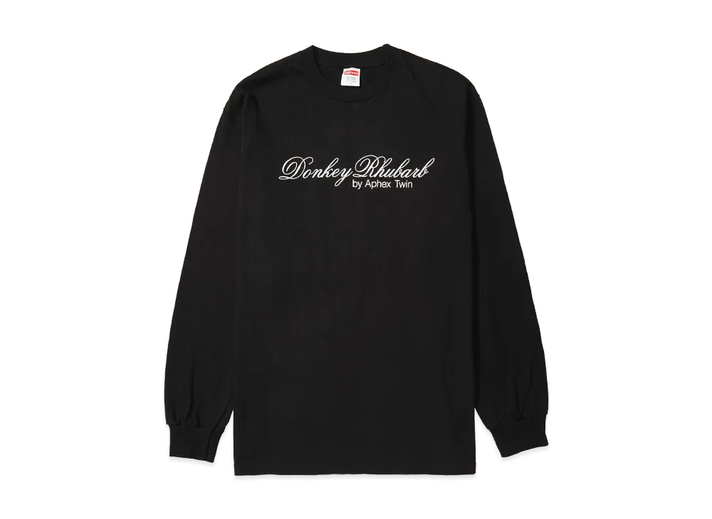 シュプリーム x エイフェックスツイン ドンキー ルバーブ エルエス Tシャツ "ブラック"