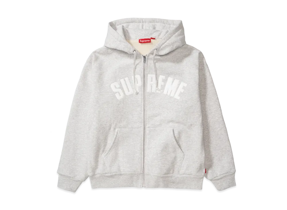 Supreme Arc Thermal Lined Zip Up Hooded Sweatshirt 