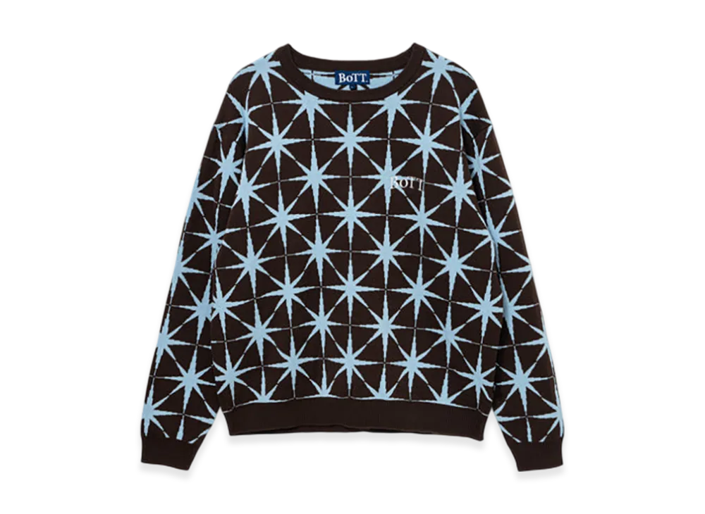 BoTT Sparkle Jacquard Knit Sweater "Brown"