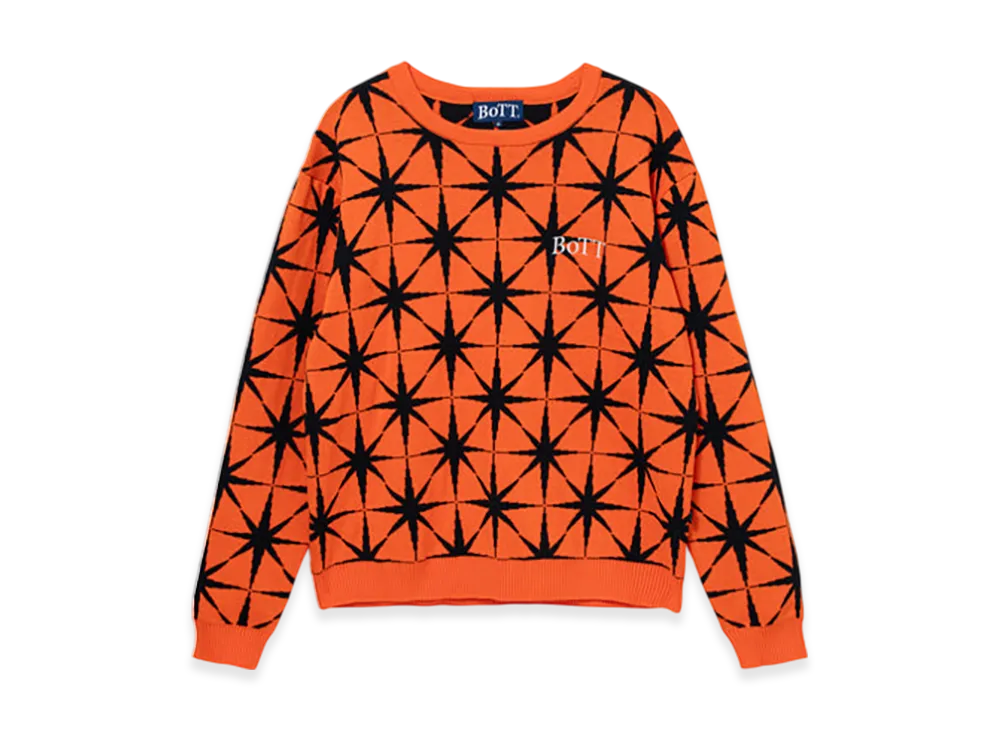 BoTT Sparkle Jacquard Knit Sweater "Orange"