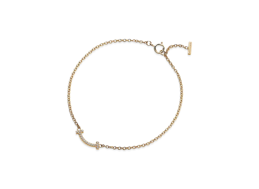 Tiffany & Co. T Smile Bracelet Diamond "18K Gold"