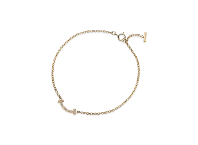 Tiffany & Co. T Smile Bracelet Diamond "18K Gold"