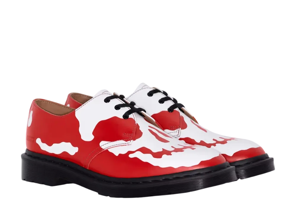 Supreme × Dr.Martens 1461 Skull 3 Eye Shoe "Red/White" (25FW Week 14)