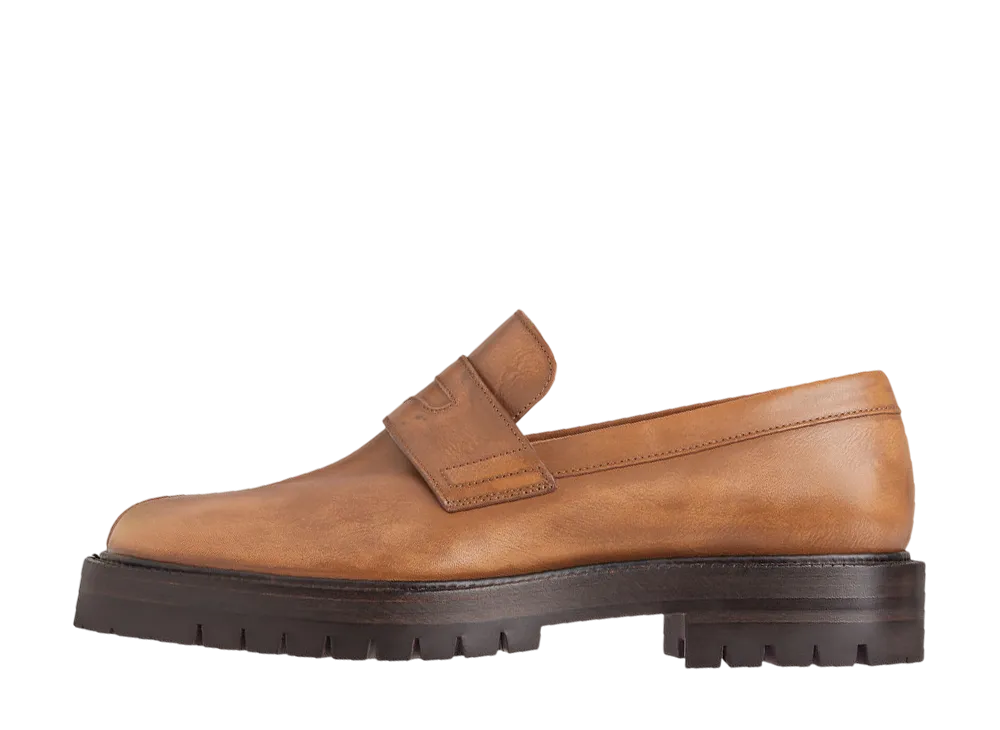 メゾンマルジェラ タビ カウンティ ローファー "ブラウン"