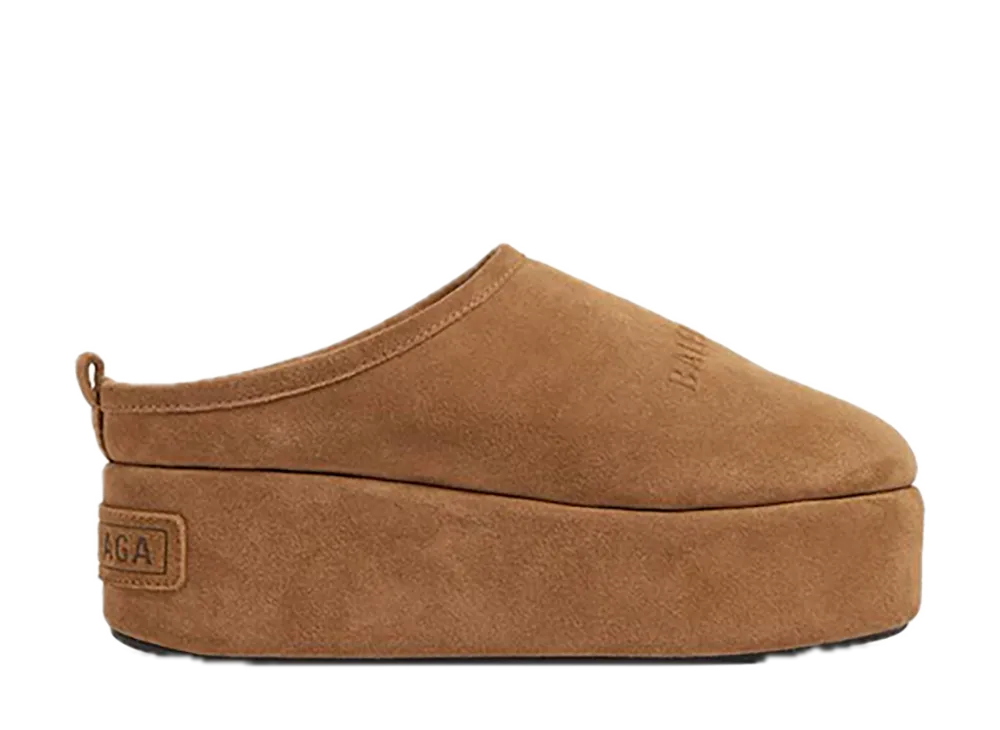 バレンシアガ ウィメンズ アラスカ ソフト プラットフォーム ミュール "ブラウン/ホワイト"