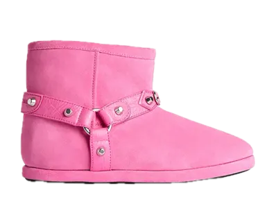BALENCIAGA Women's Alaska Soft Bootie "Dark Pink"