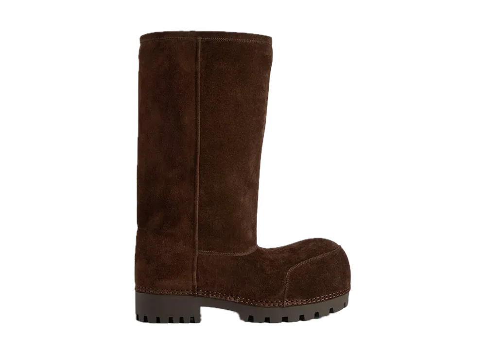 バレンシアガ ウィメンズ アラスカ ファー ハイブーツ "ライト エスプレッソ"