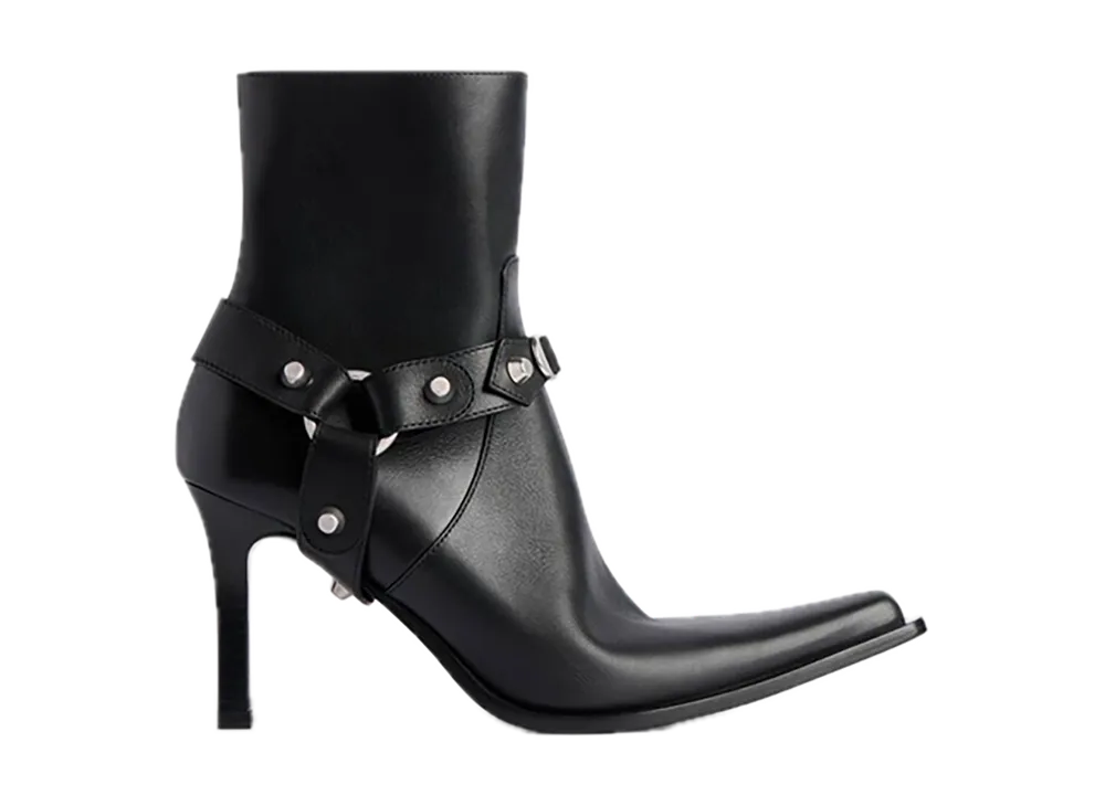 バレンシアガ ウィメンズ シティ ブーティ ハーネス付き "ブラック"