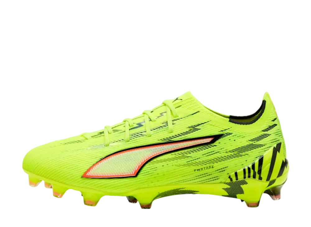プーマ ウィメンズ ウルトラ6 アルティメット FG "イエローアラート/プーマブラック/グローイングレッド/ライムスクイーズ"