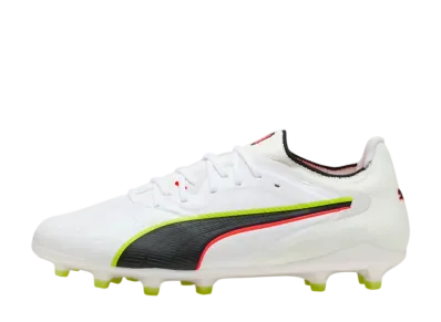 Puma Women's King 20 Ultimate FG/AG "PUMA White/Glowing Red/Yellow Alert"