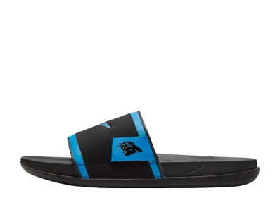 Carolina Panthers × Nike Offcourt "Black/Dark Smoke Grey/Neptune Blue"