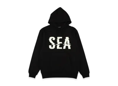 WIND AND SEA Glow Logo Hooded Sweatshirt "Black/White"