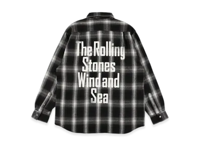WIND AND SEA x The Rolling Stones Plaid Shirt "Black"