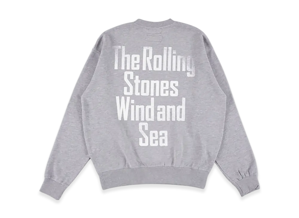 WIND AND SEA x The Rolling Stones Crew Neck Sweat Shirt 