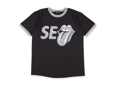 WIND AND SEA x The Rolling Stones Ringer Tee "Black/Charocoal"