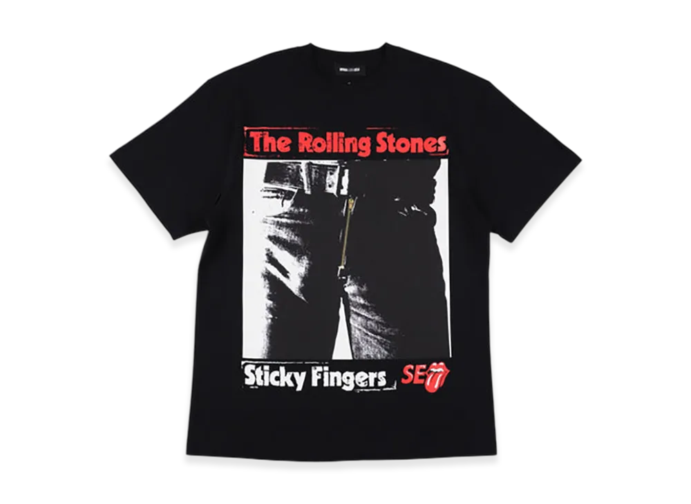 WIND AND SEA x The Rolling Stones Sticky Fingers Tee "Black"