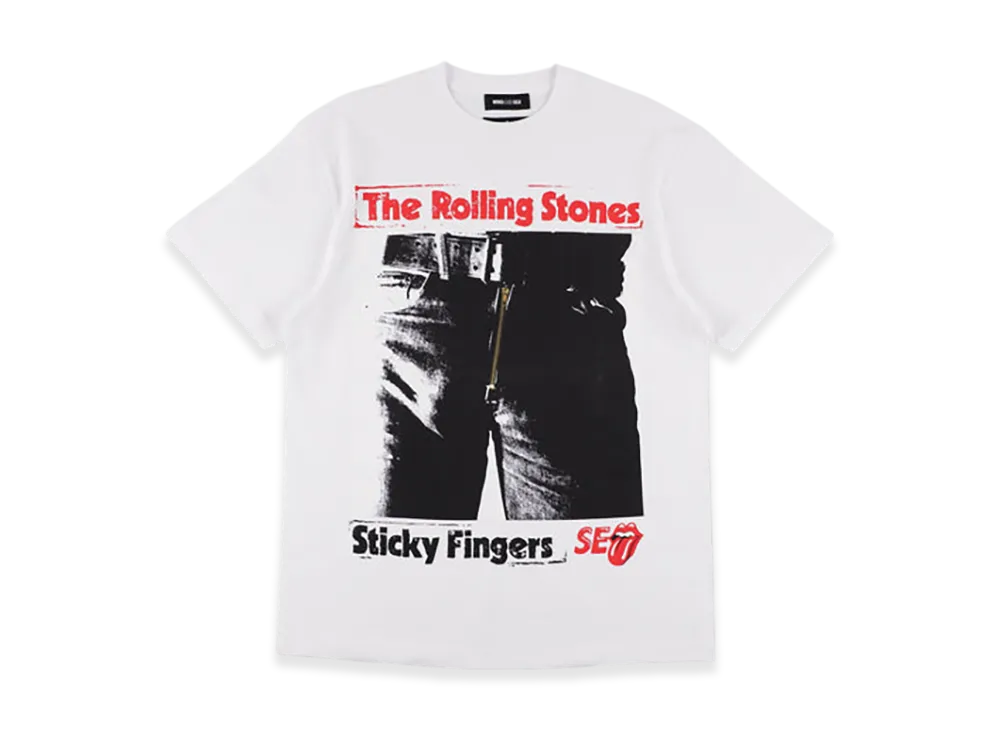 WIND AND SEA x The Rolling Stones Sticky Fingers Tee "White"