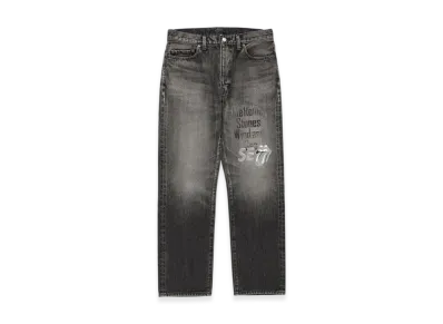 WIND AND SEA x The Rolling Stones Printed Denim Pants "Washed/Black/Denim"