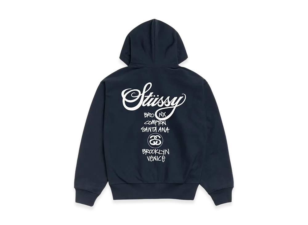 Stussy World Tour Zip Hoodie (2025/2026) 