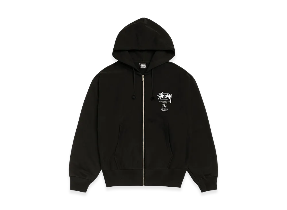 Stussy World Tour Zip Hoodie 2025 