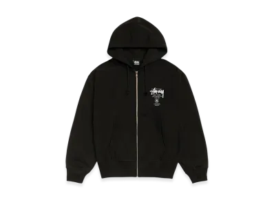 Stussy World Tour Zip Hoodie 2025 "Black"