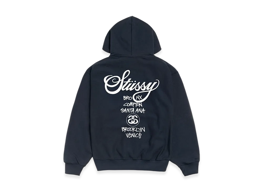 Stussy World Tour Hoodie (2025) "Navy"