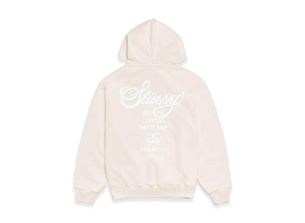 ステューシー WORLD TOUR未使用 中古・古着通販】stussy (ステューシー) World Tour Hoodie グレー